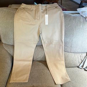 NWT, Chico’s so slimming getaway ankle tan pants